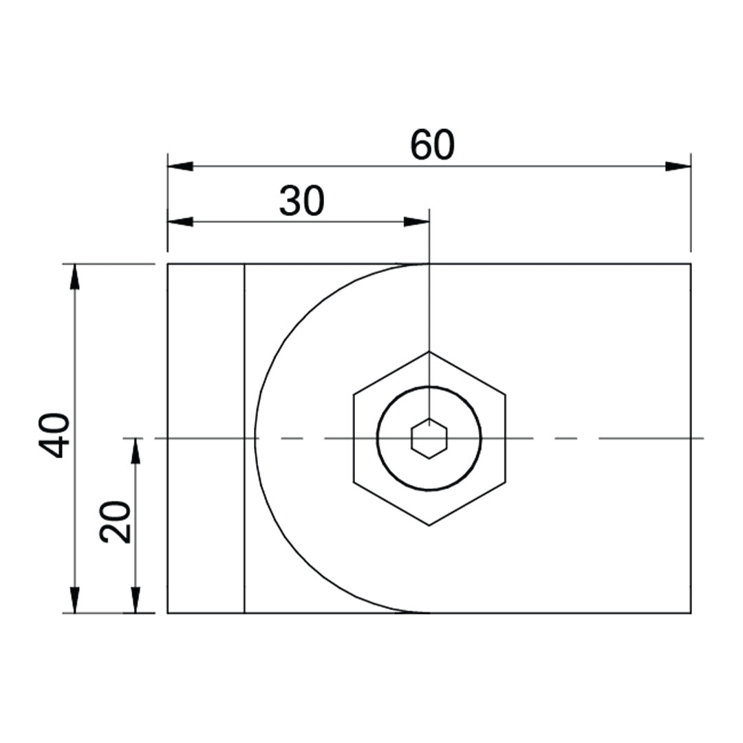 Pivot Joint Hinge Connector 40x40 Heavy Duty