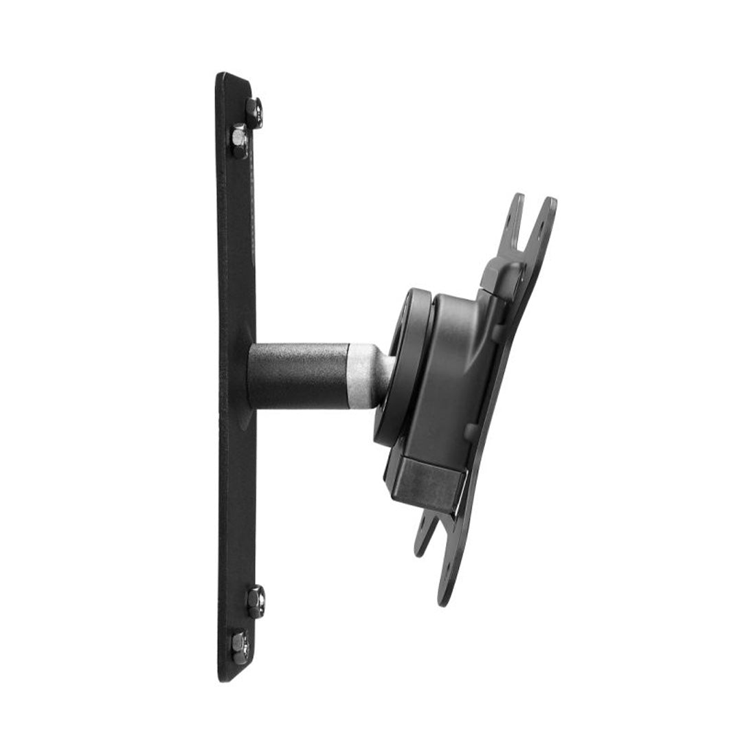 Adjustable monitor bracket for secure VESA mounting (75x75mm, 100x100mm), supports up to 25kg, with 20-degree movement.