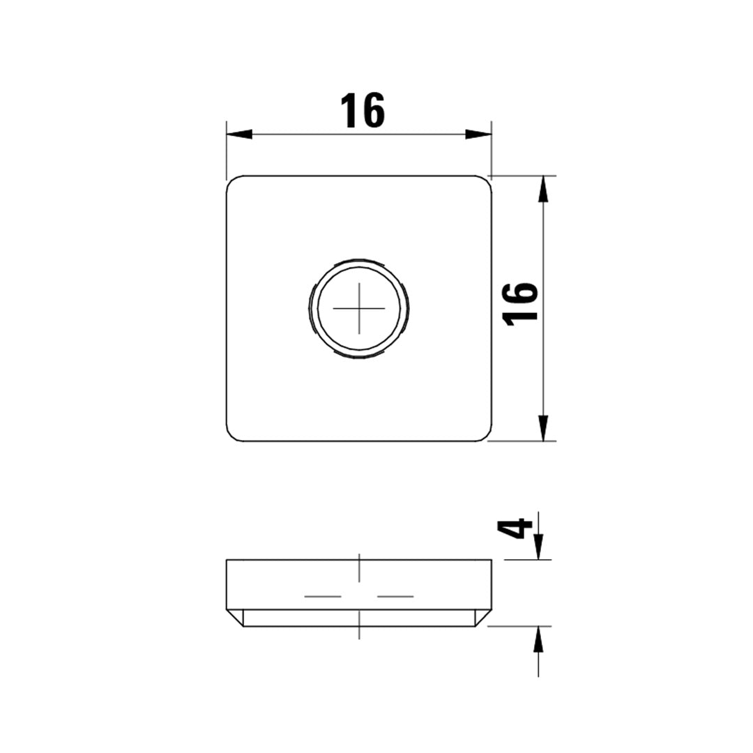 AME System T-Slot Profile M6 Square Nut, suitable for heavier loads with 30 Series Profiles. With the thread for M5 or M6, size 16x16mm, 4mm thick