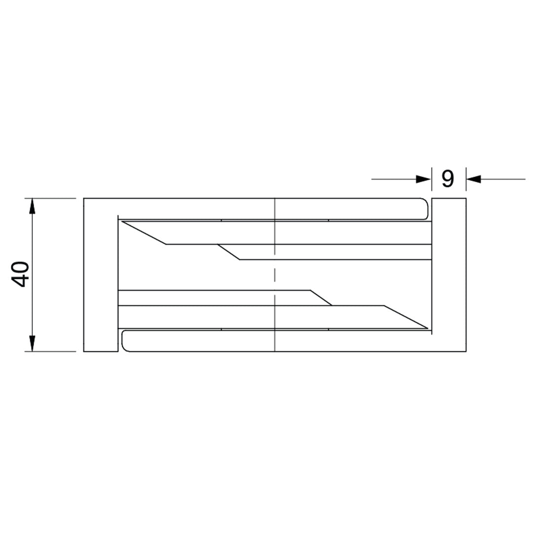 AME System heavy-duty hinge 40x80 in die-cast aluminium, size 100x80x40mm. Supports M8 bolts, rotates 180 degrees.