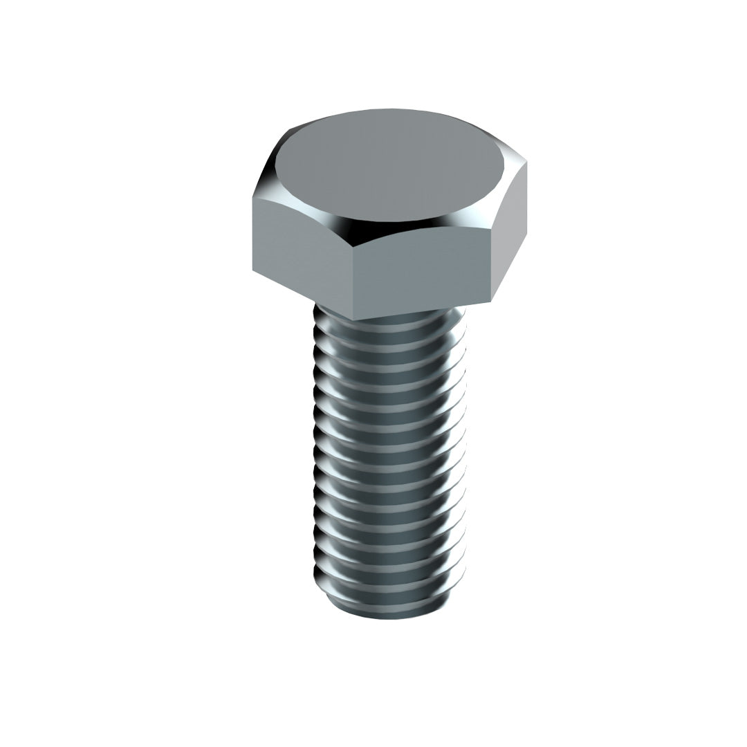 M8 hexagon head bolts, durable metal fasteners with a hexagonal head, designed for strong connections in construction and machinery.