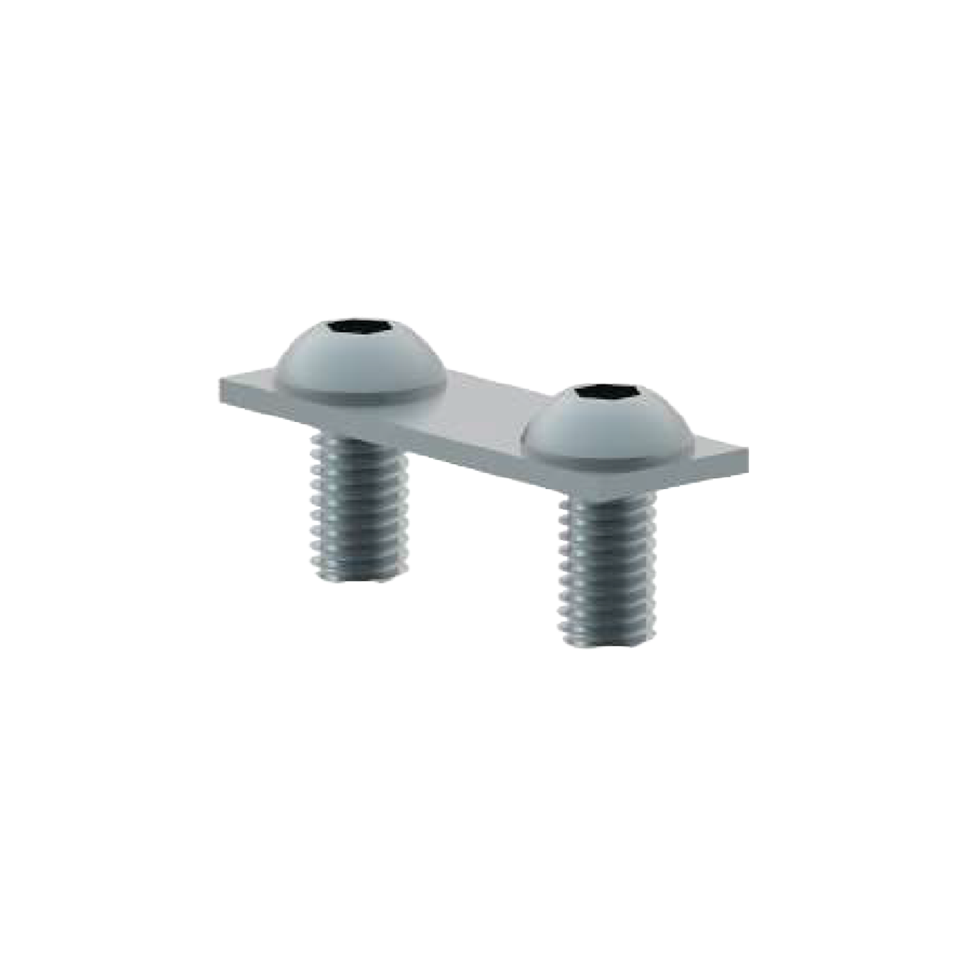 AME System Plate Connector 60mm Joining Fastener for 30 Series T-slot profiles, the image shows the plate with two bolts in gray colour
