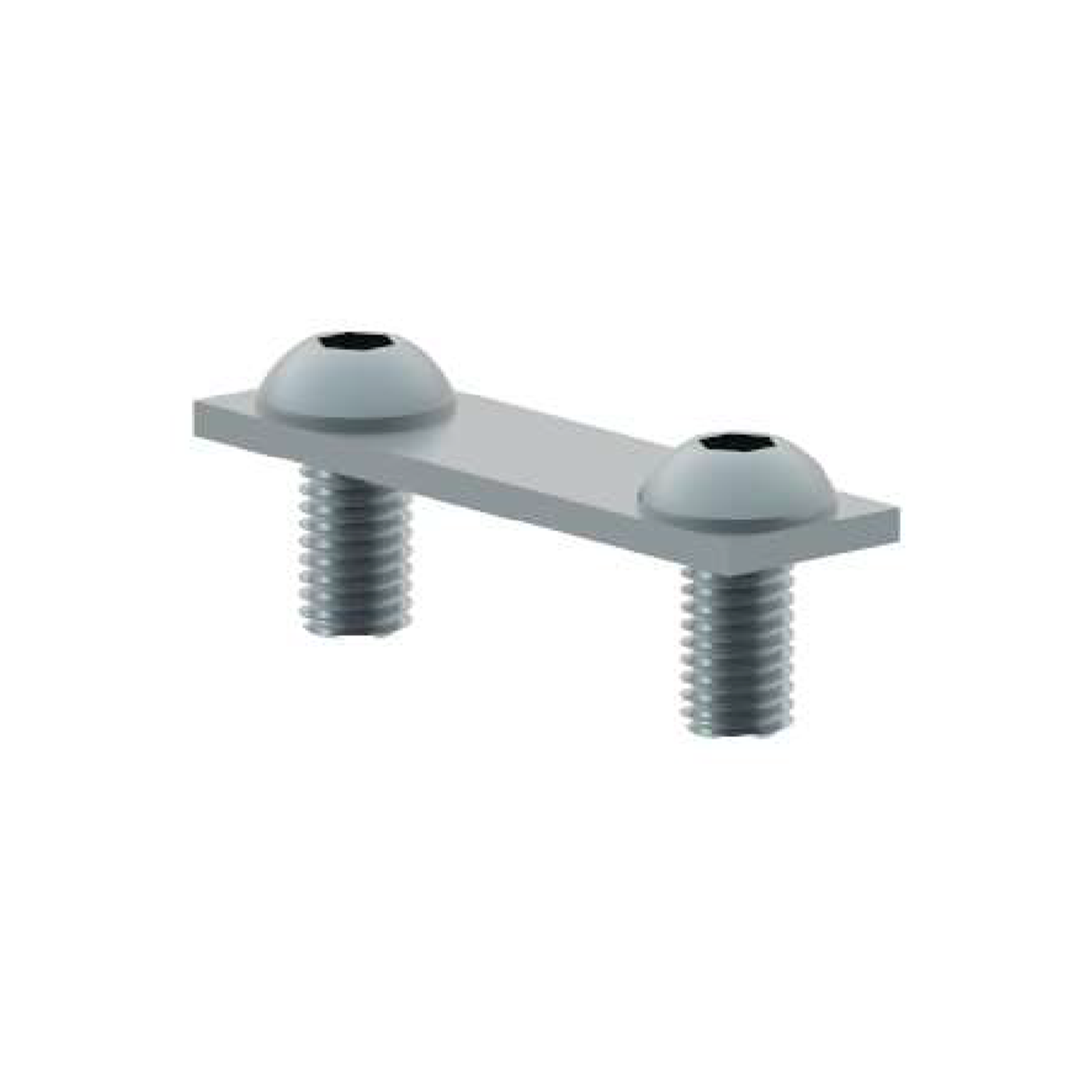 AME System Plate Connector 80mm Joining Fastener for 40 Series T-slot profiles, the image shows the plate with two bolts in gray colour