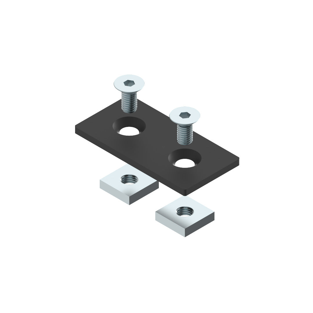 AME System Plate Joiner 30x60 Joining Fastener to use with 30 Series T-Slot Profiles. T-slot element with fasteners