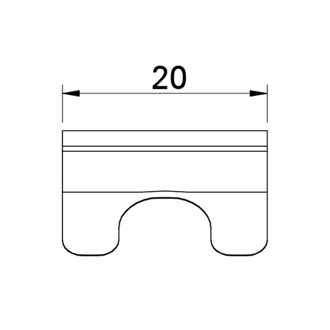 AME System T-Slot Profile M8 M6 M5 Spring Nut, 40 Series Fastener datasheet drawing, showing 20mm width