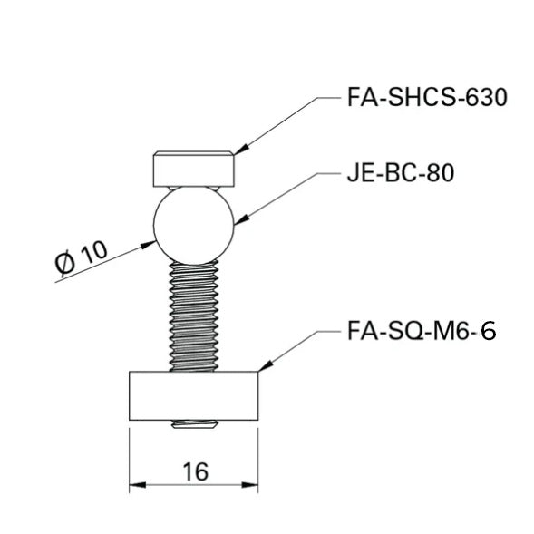 40 Series Bolt Connector 80mm