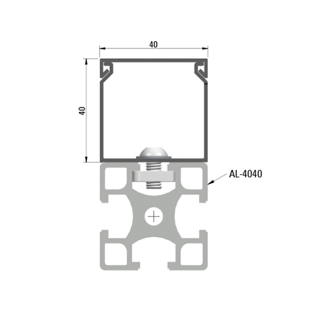 Slotted Cable Trunk PVC Duct 40x40