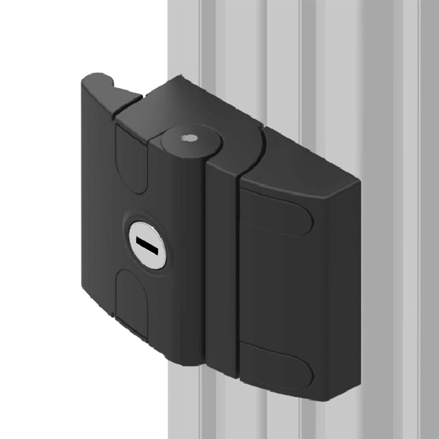AME System | Black Slam Latch Door Lock - Lockable with key