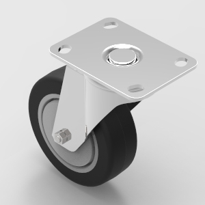 100mm plate mount swivel castor to suit 30 and 40 series aluminium